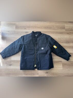 Carhartt Black Firm Duck Insulated Traditional Work Jacket XL